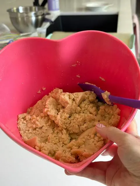 mixing lemon cookie dough