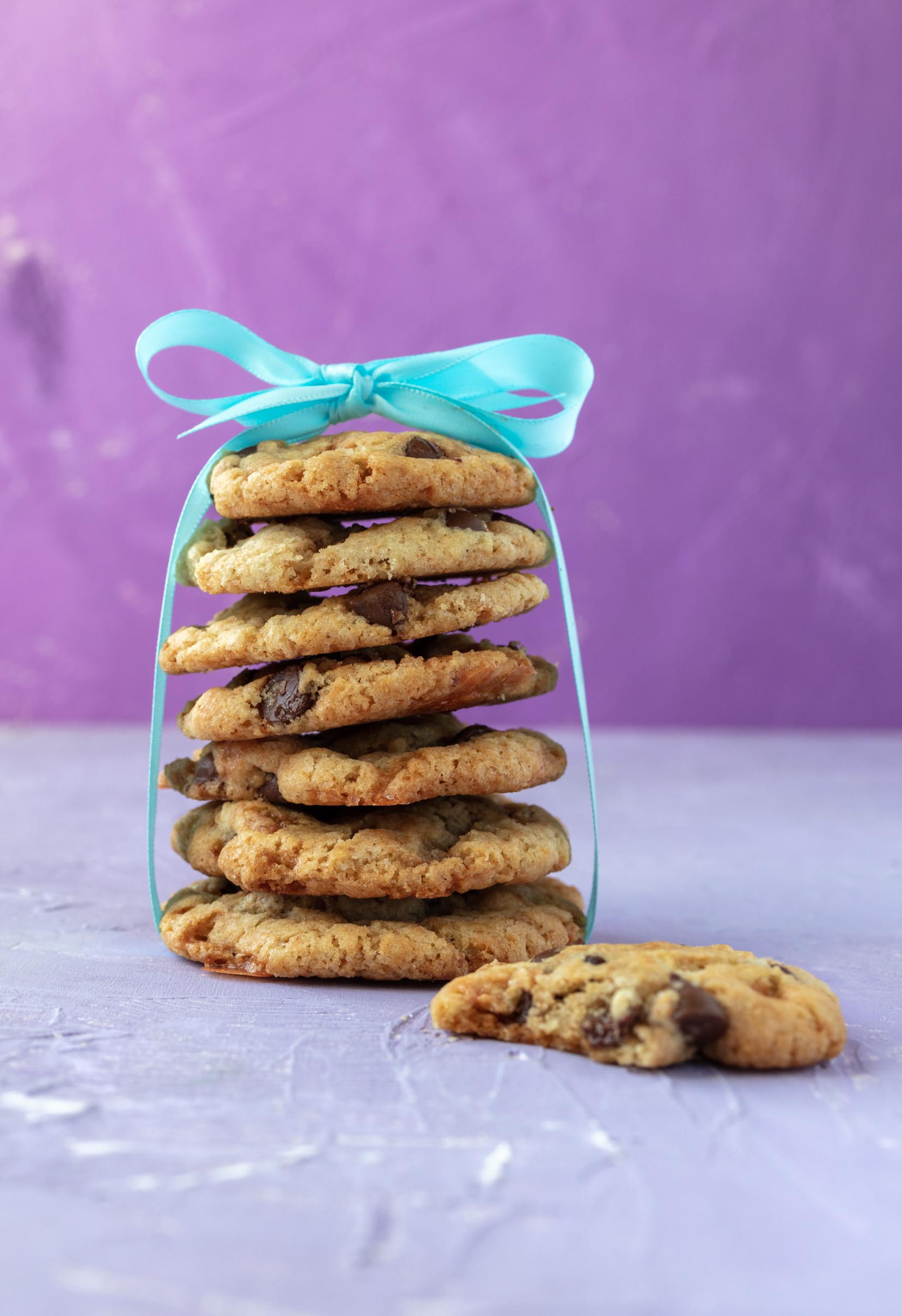 stack of vegan butterfinger cookies