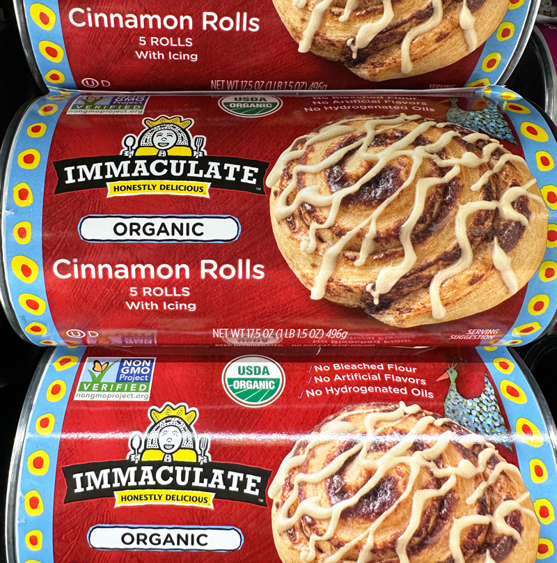 Immaculate organic vegan cinnamon rolls