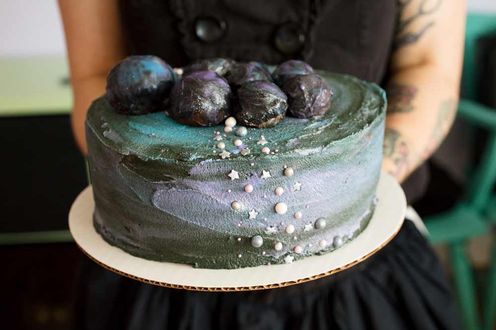 vegan galaxy cake