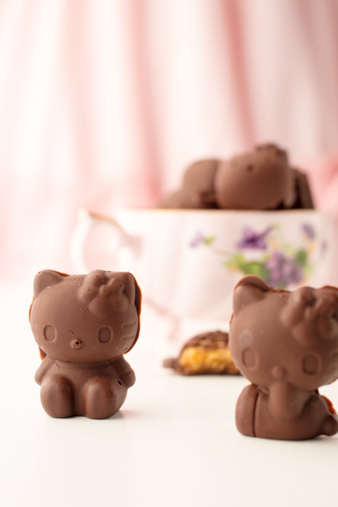 hello kitty shaped peanut butter filled chocolates.