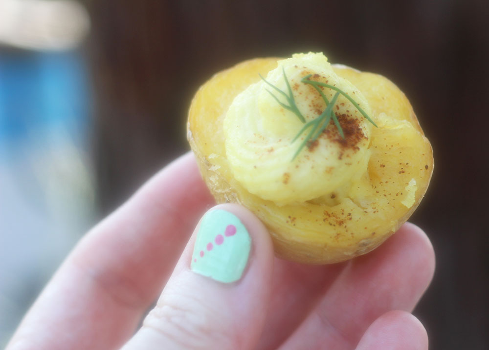 vegan deviled potatoes