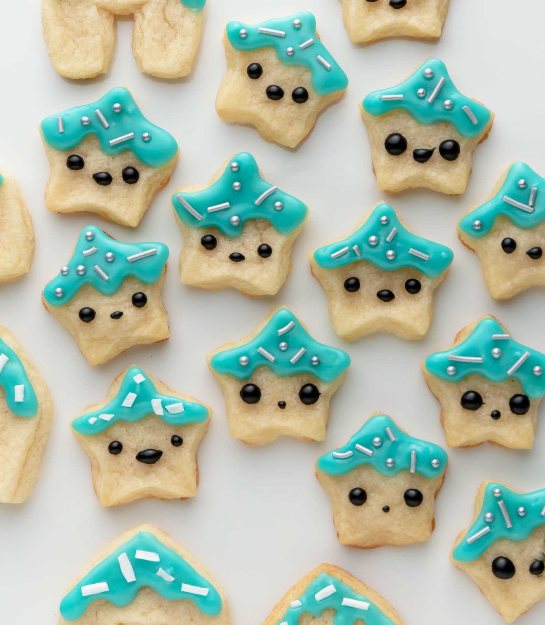 vegan kawaii mini star cookies