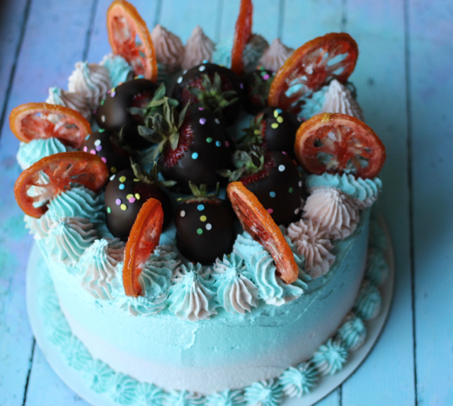 vegan pastel cake using color kitchen