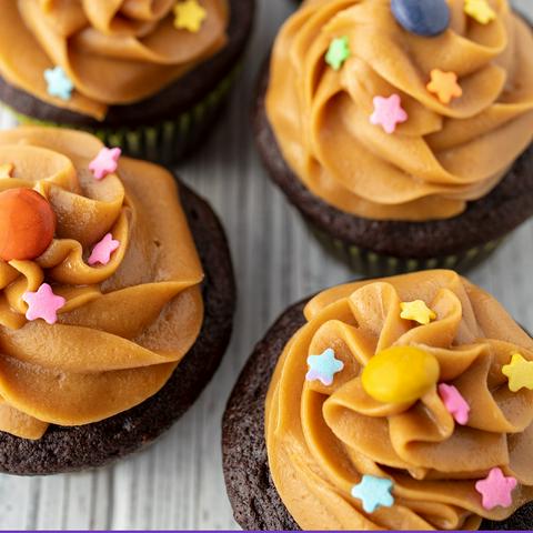 vegan chocolate peanut butter cupcakes