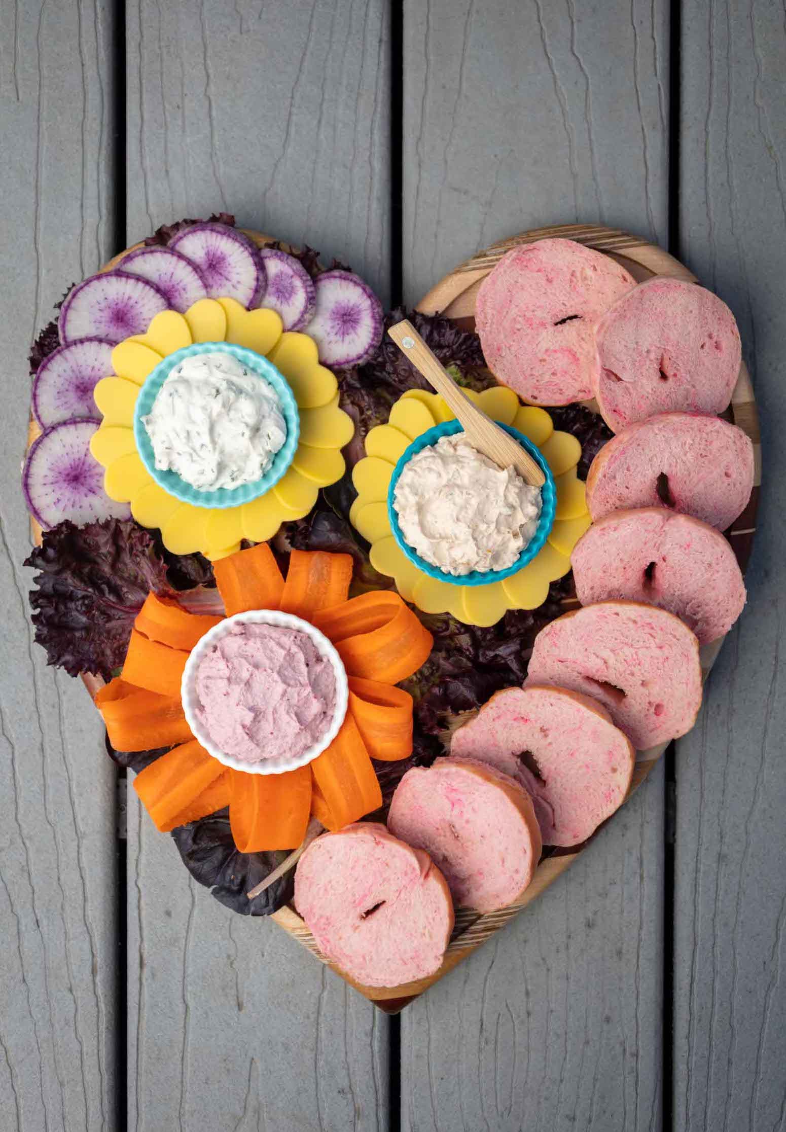 vegan bagel charcuterie board