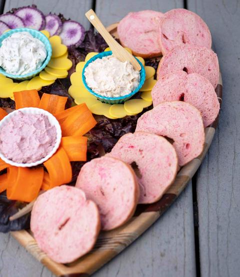 Vegan Pink Bagels