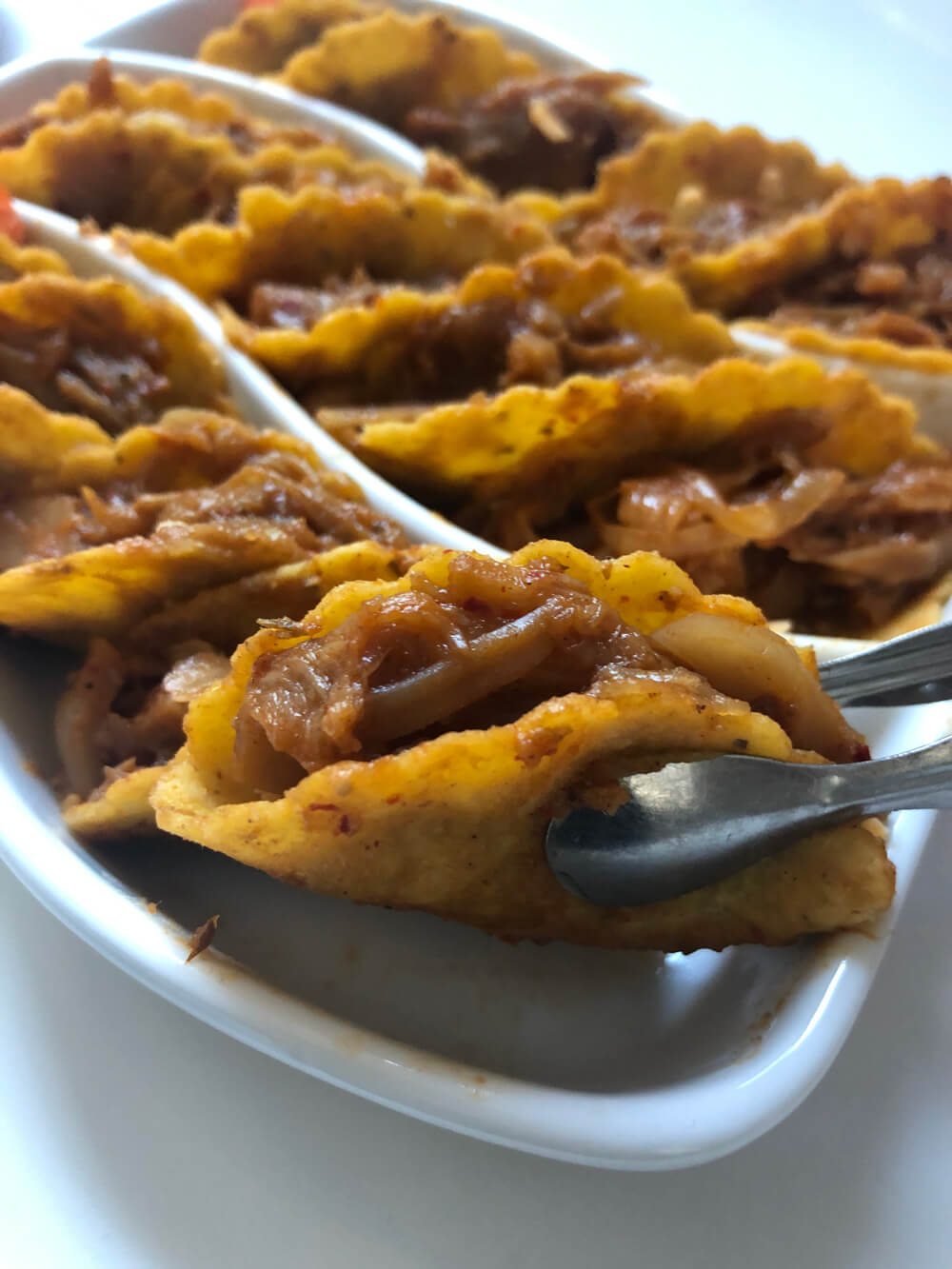 Mini appetizer jackfruit birria tacos