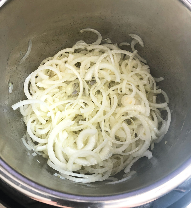 sauteéing onion