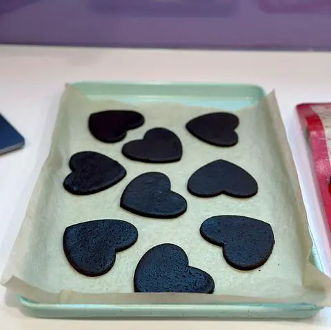 black cocoa cookies ready to bake