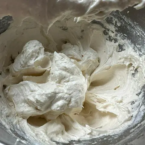 whipped vegan butter, sugar, vanilla, and nondairy milk