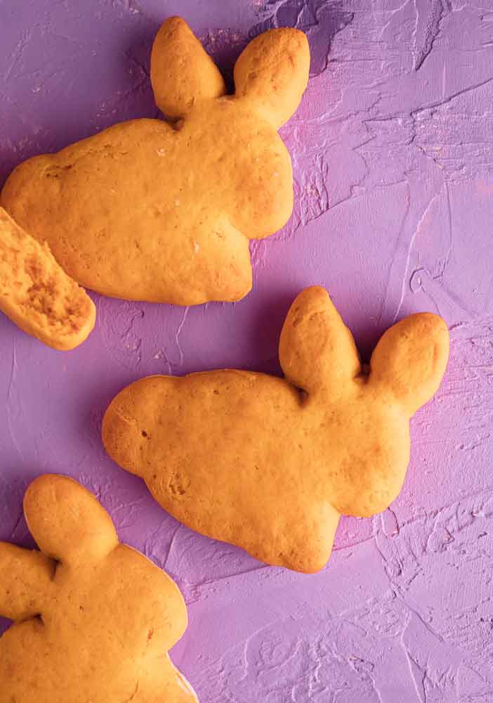 vegan sweet potato bunny biscuits