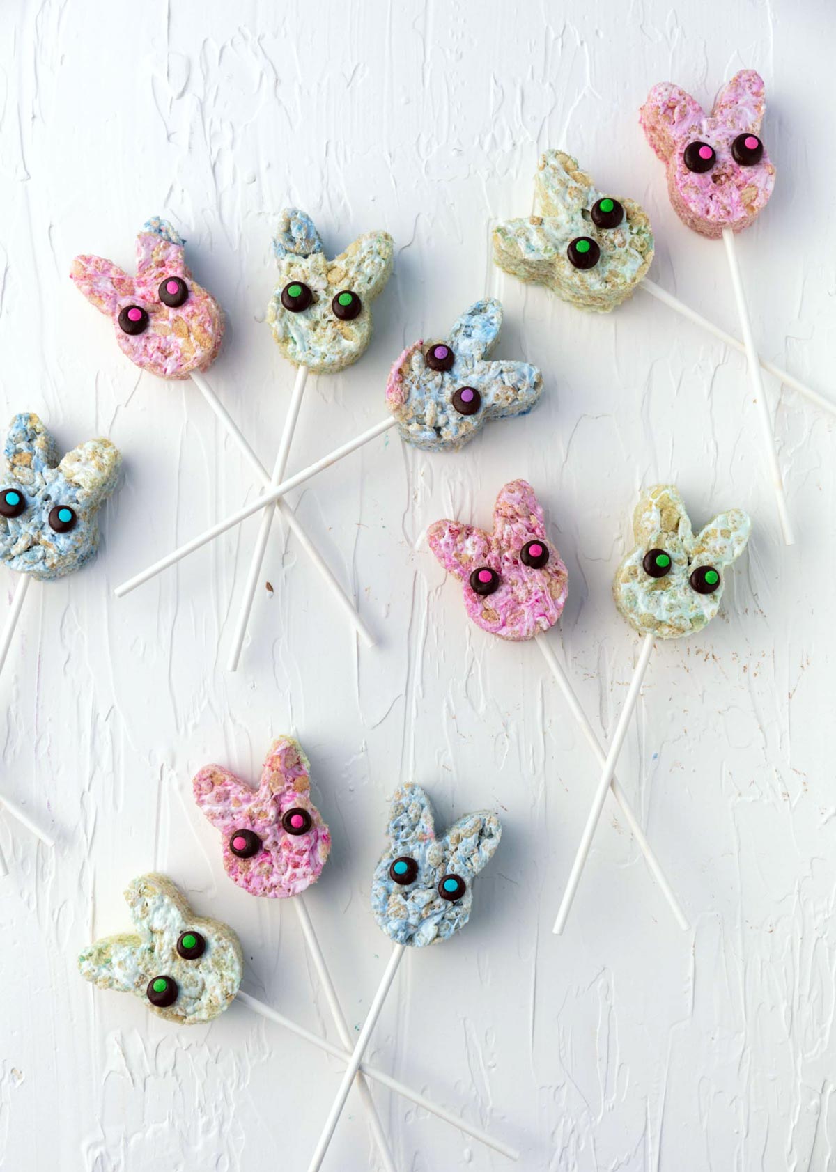 pastel Easter bunny lollipops