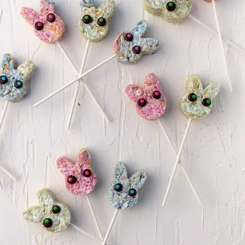 pastel Easter bunny lollipops