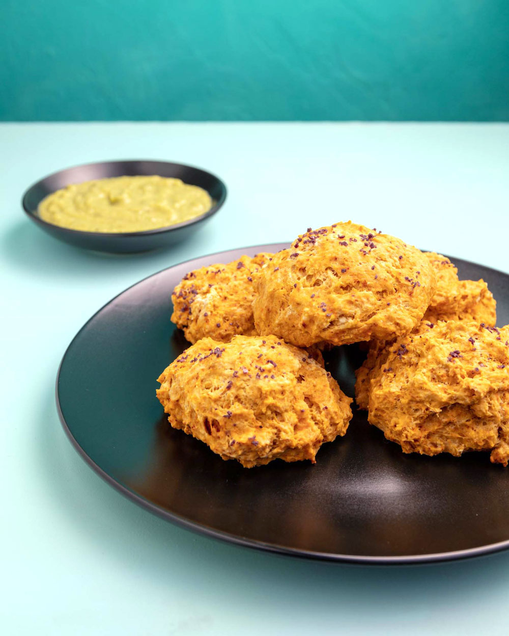 plate of vegan butternut scones