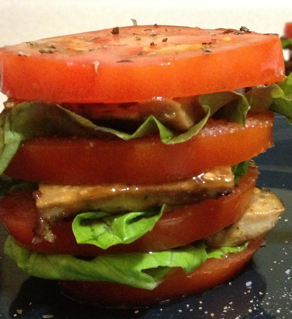 vegan caprese salad