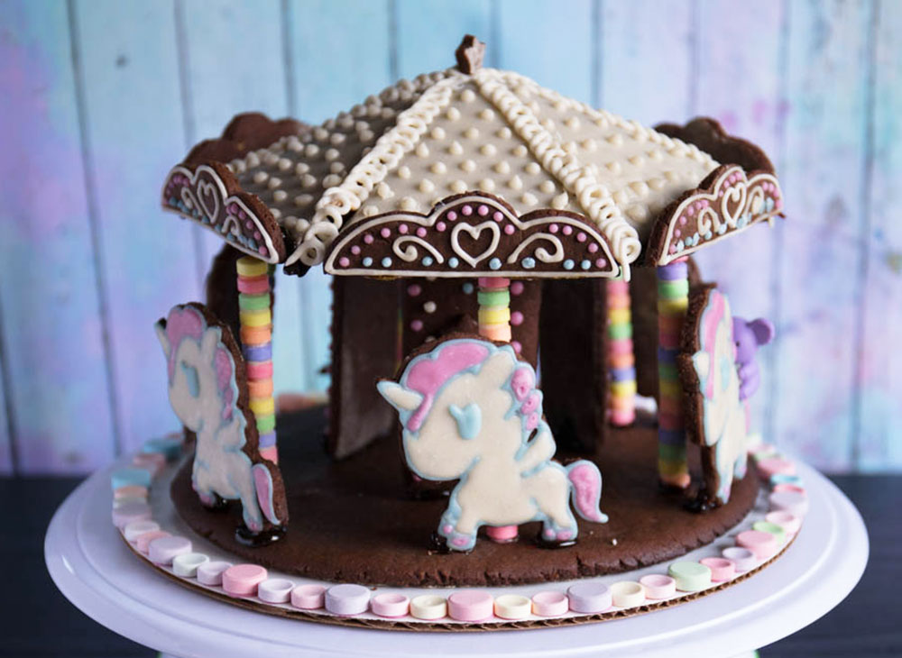 vegan kawaii gingerbread carousel