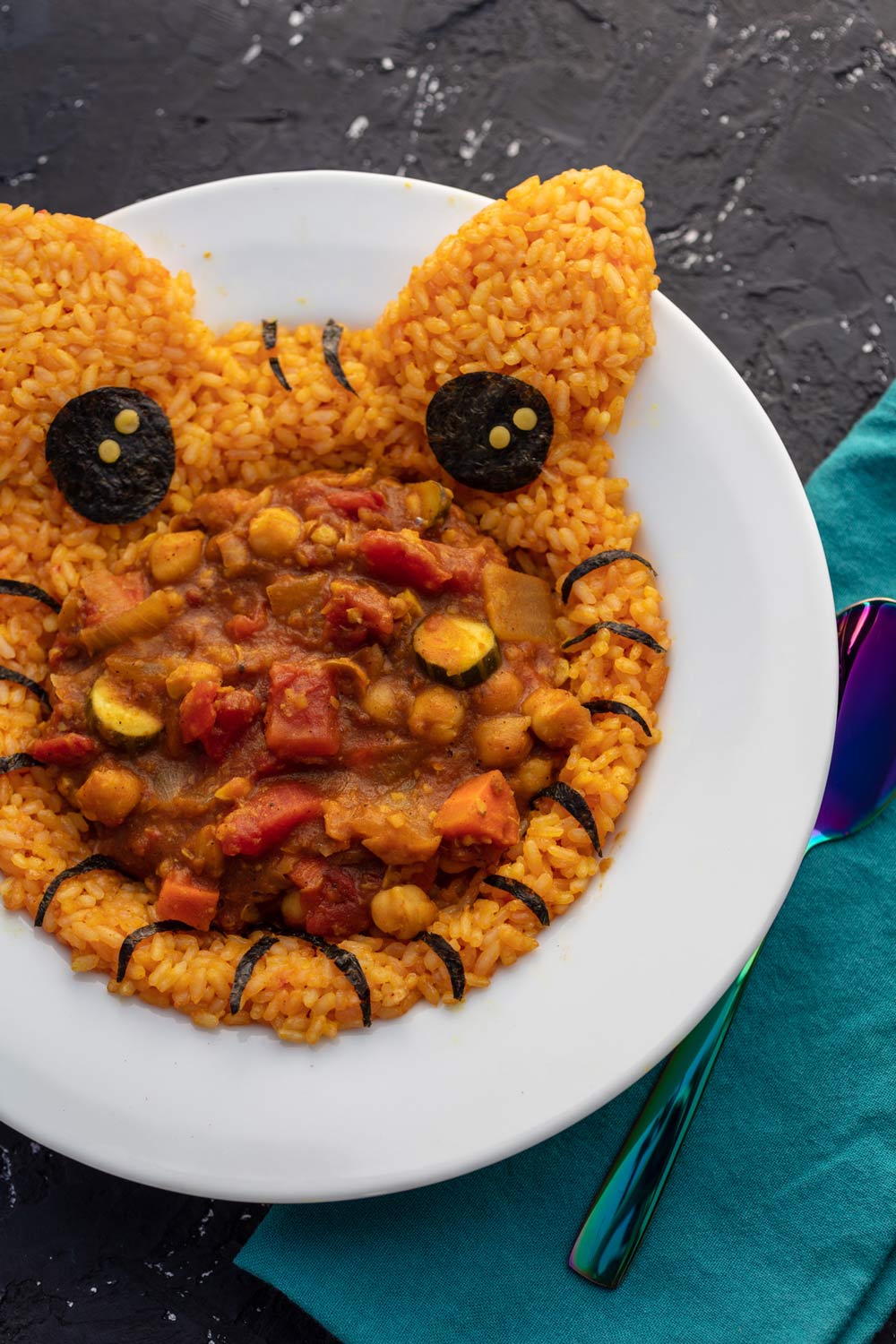 Vegan Chana Masala that looks like a tiger