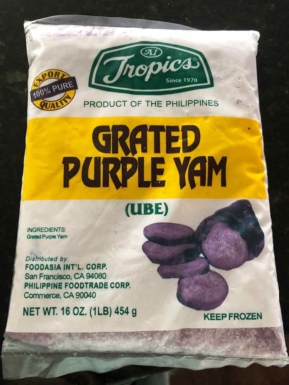 frozen grated ube