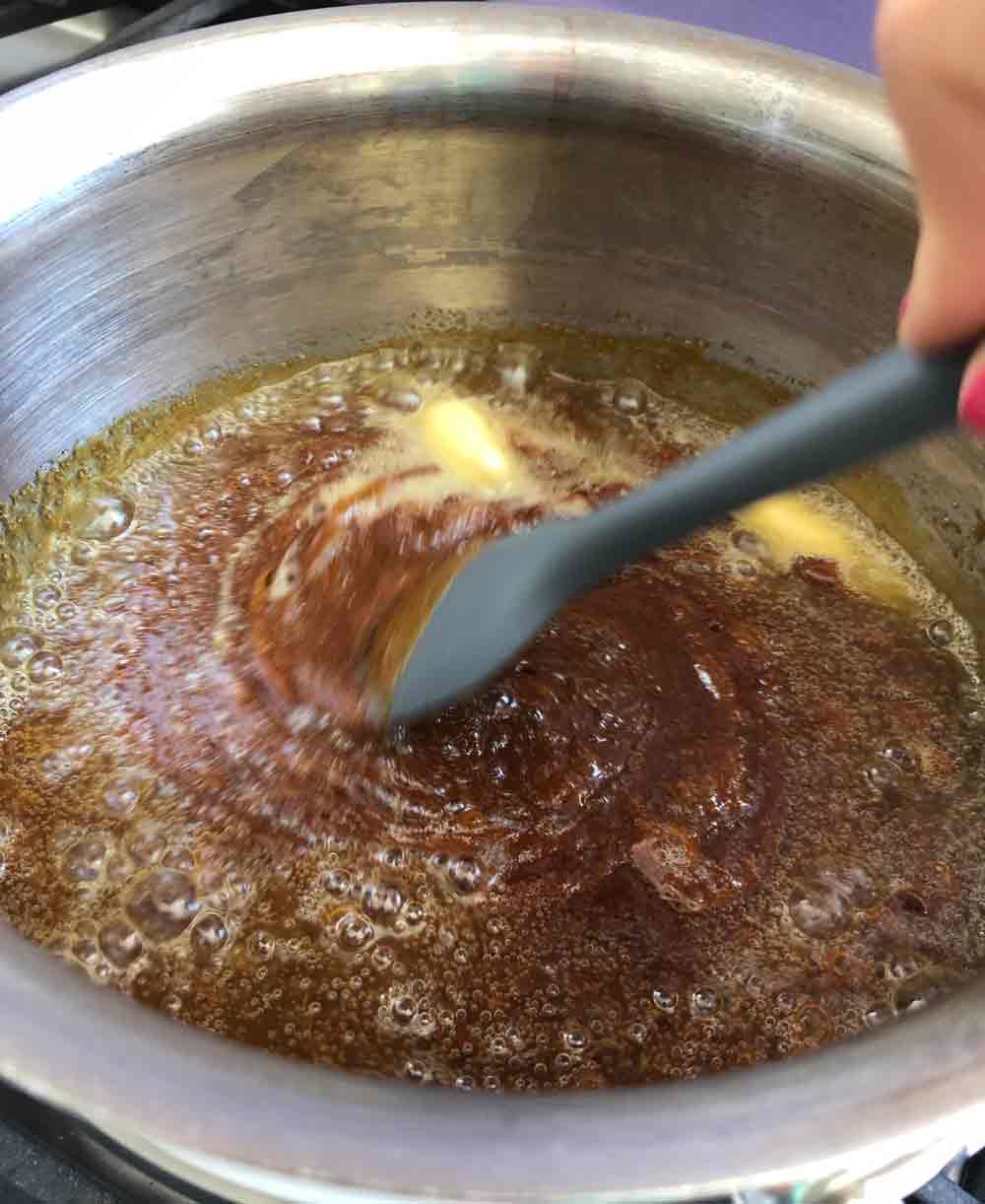 making vegan caramel