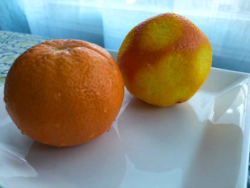 making orange zest