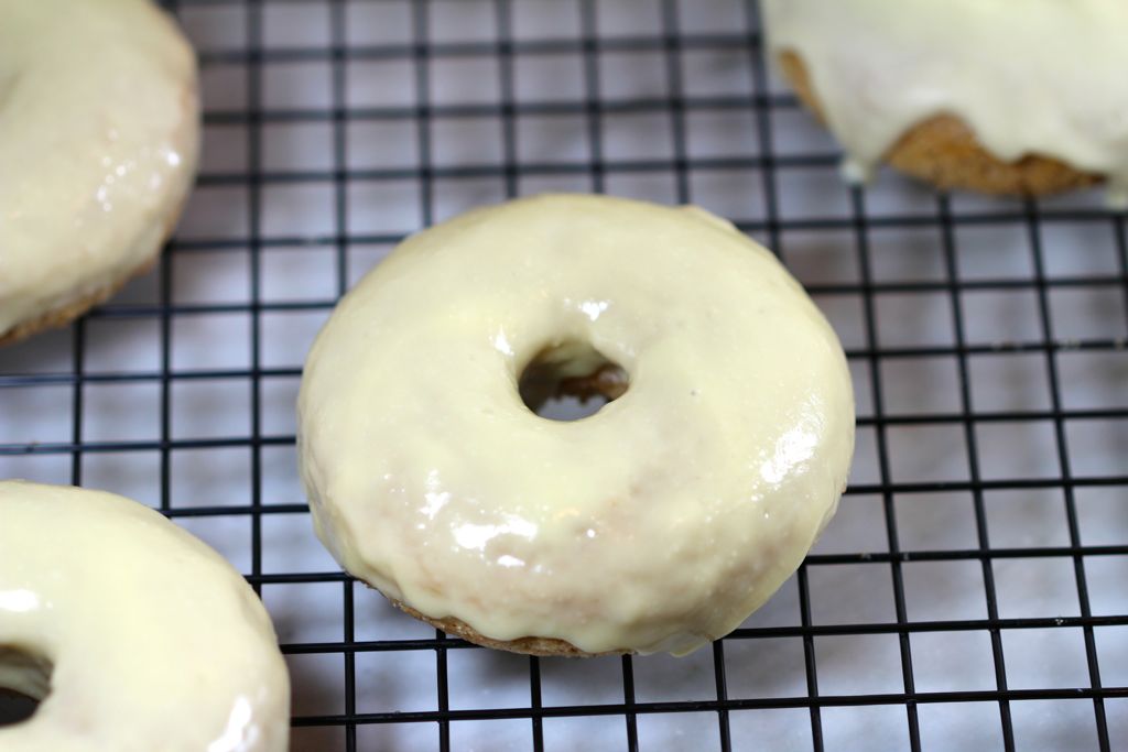 Iced Vegan Cinnamon Donuts