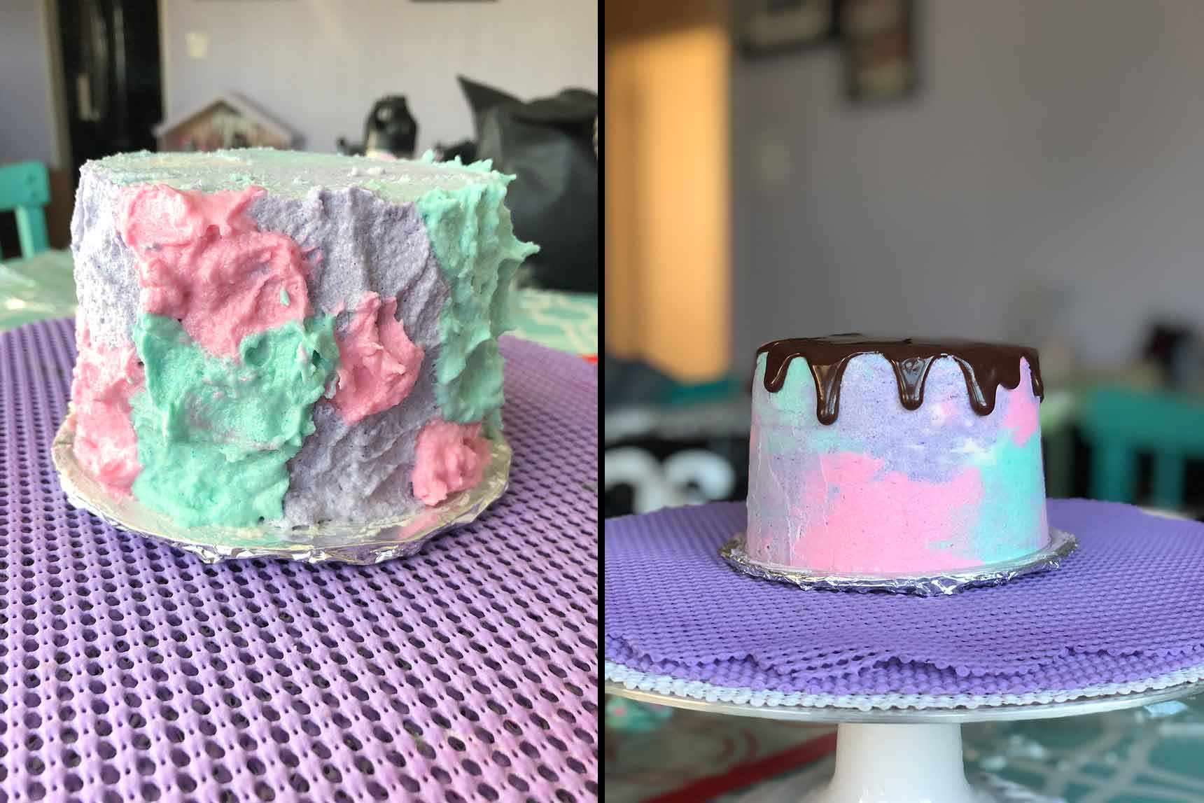 an alternative way of decorating the mini vegan coconut cakes