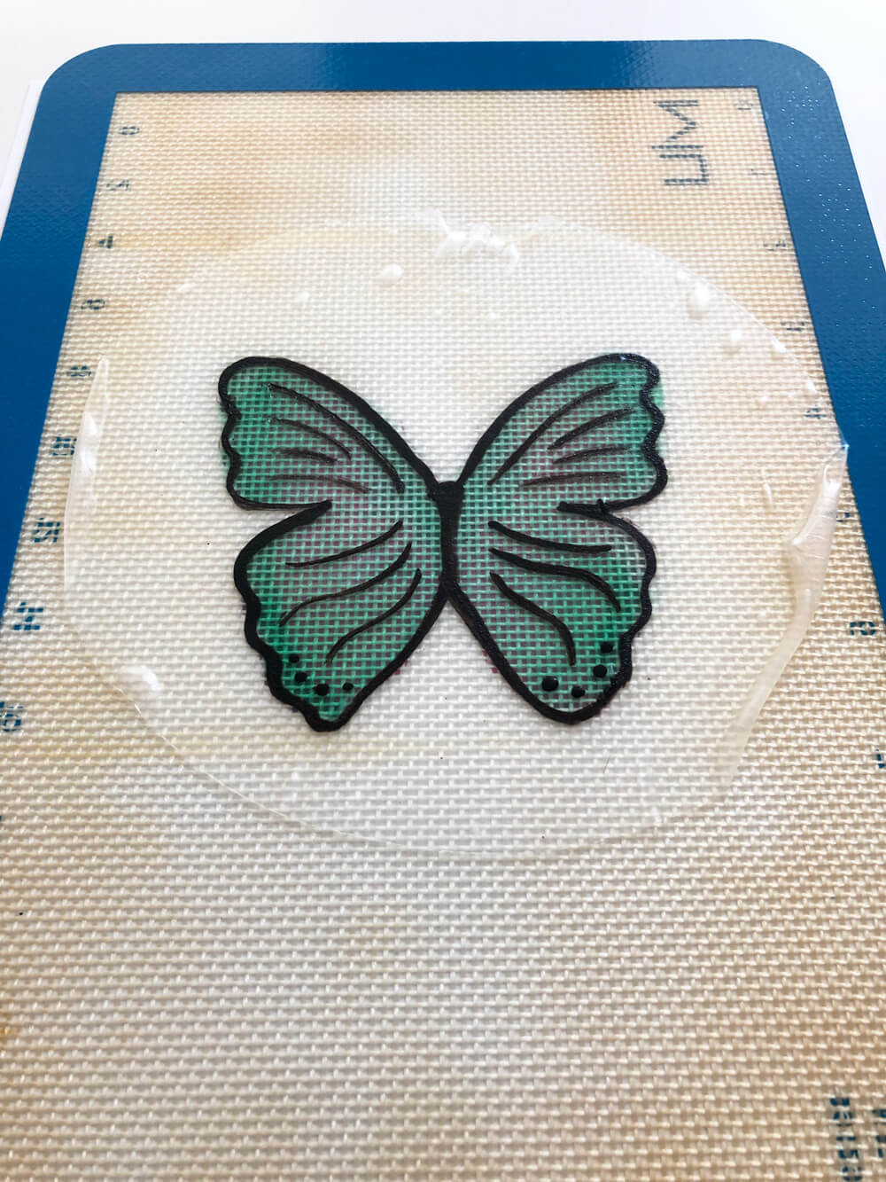 rice paper painted with a butterfly