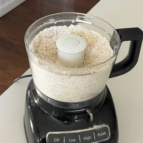 oat flour in a food processor.