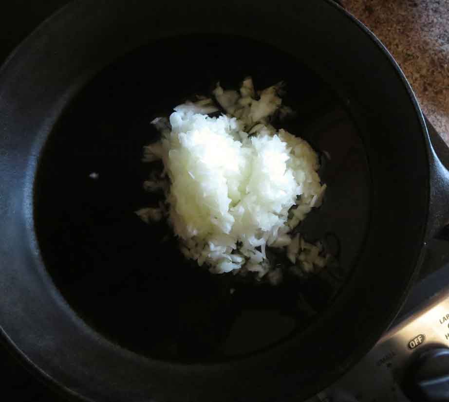 Sauteeing onion