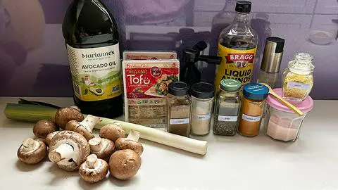 ingredients needed to make this frittata recipe.