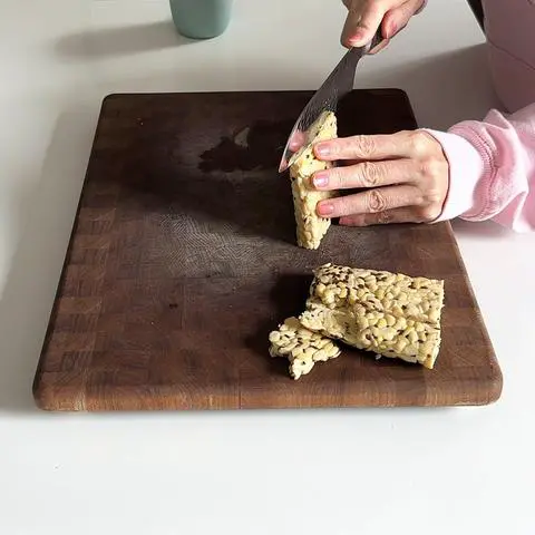 How I slice my tempeh.