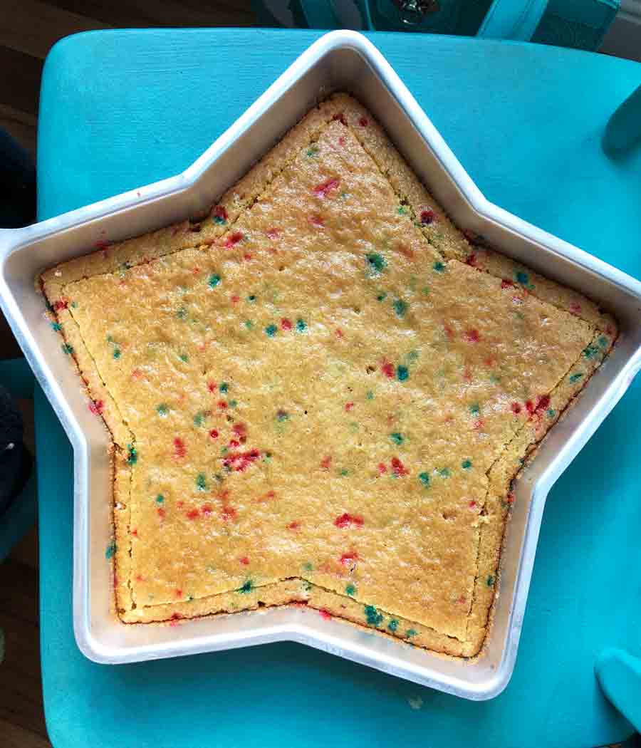 4th of july lemonade funfetti star cake