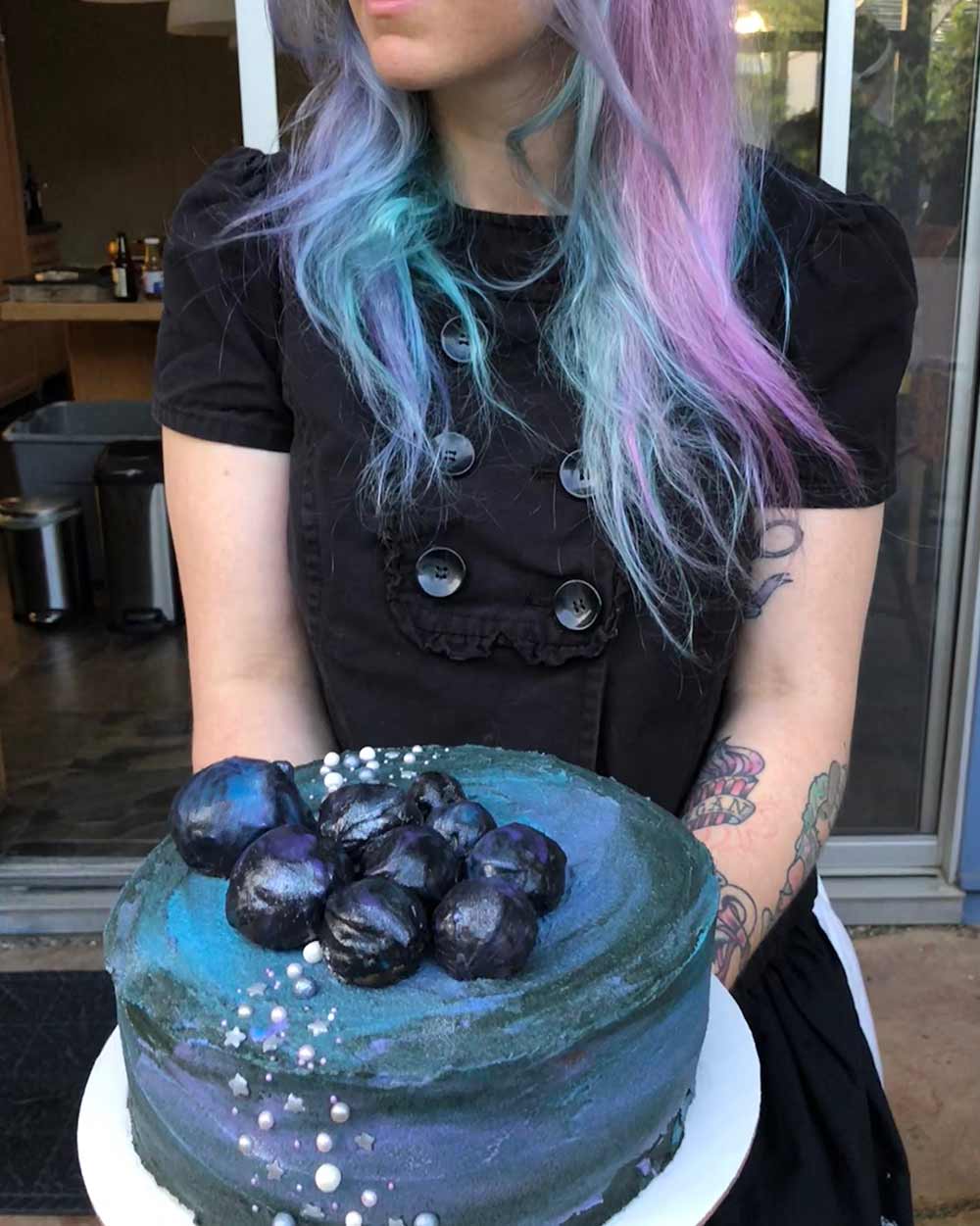 vegan galaxy cake