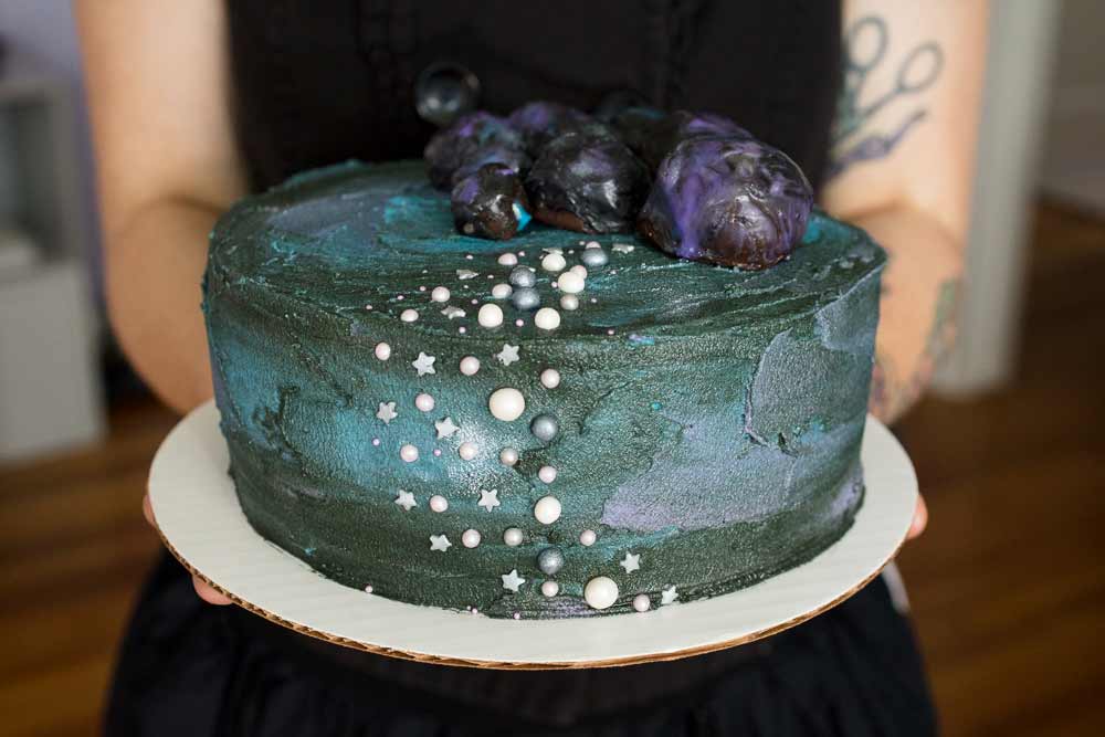 vegan galaxy cake