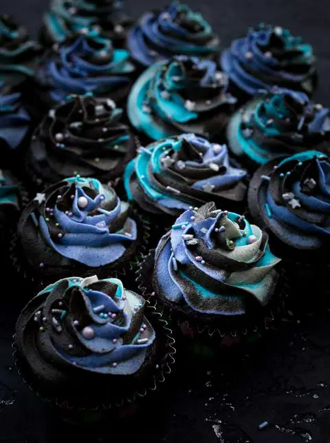 vegan milky way galaxy cupcakes