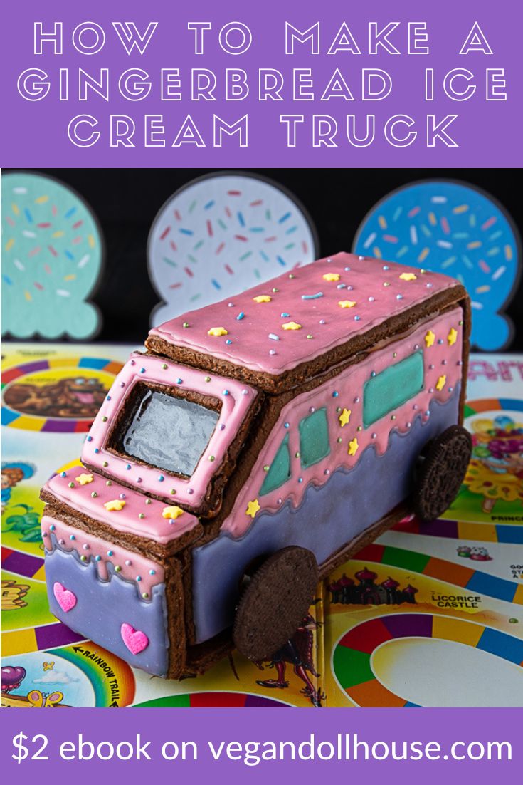 Vegan Dollhouse Gingerbread Ice Cream Truck Vegan Dollhouse Gingerbread Ice Cream Truck
