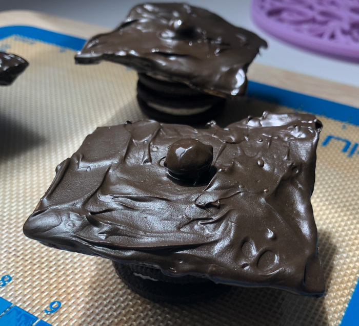 edible graduation hats covered in chocolate