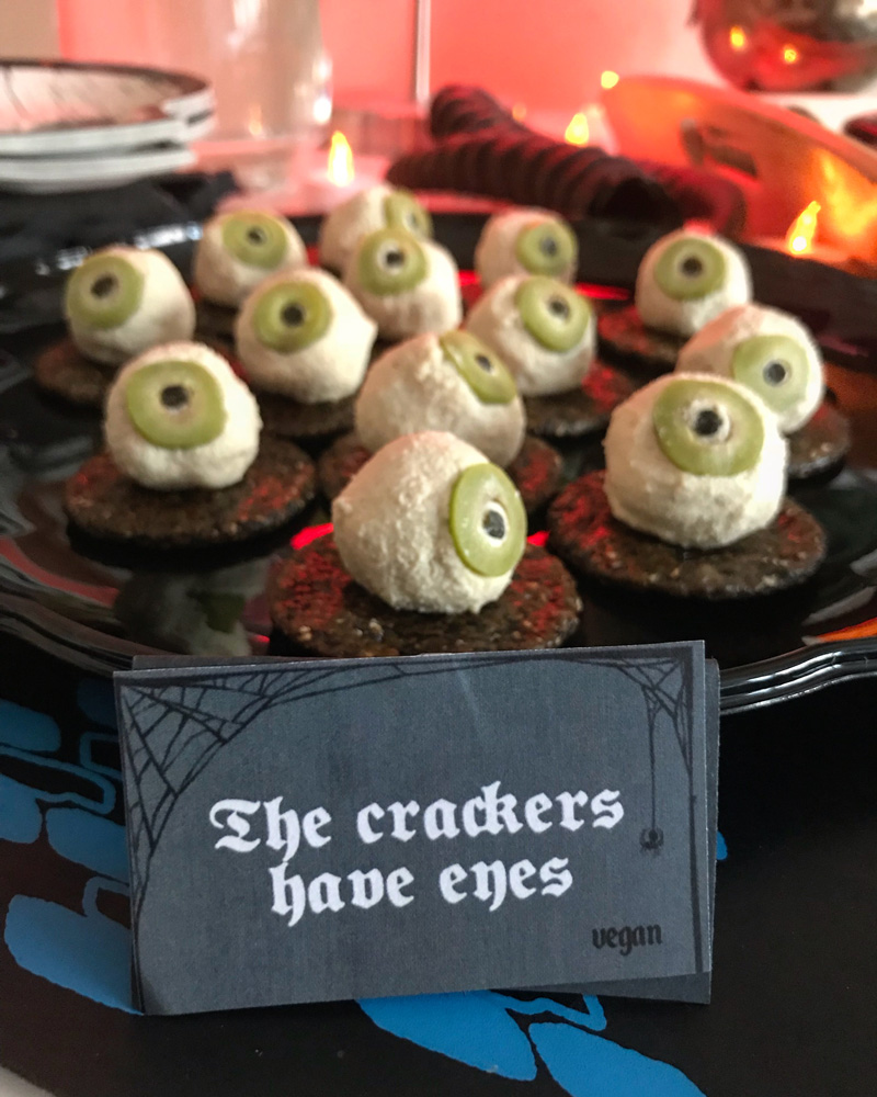 Vegan Cashew Cheese eyeballs