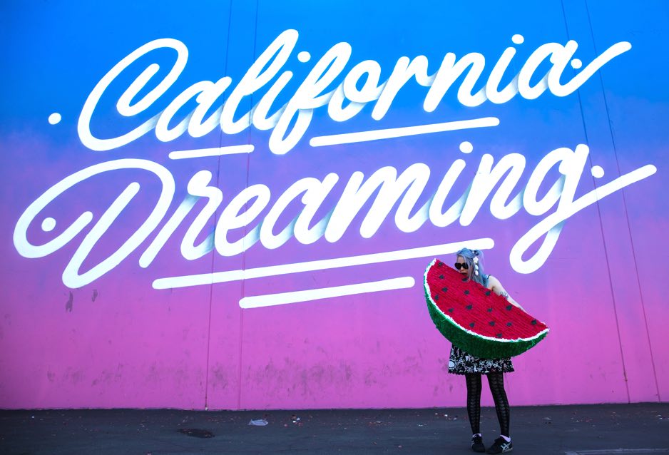 California Dreaming wall in LA