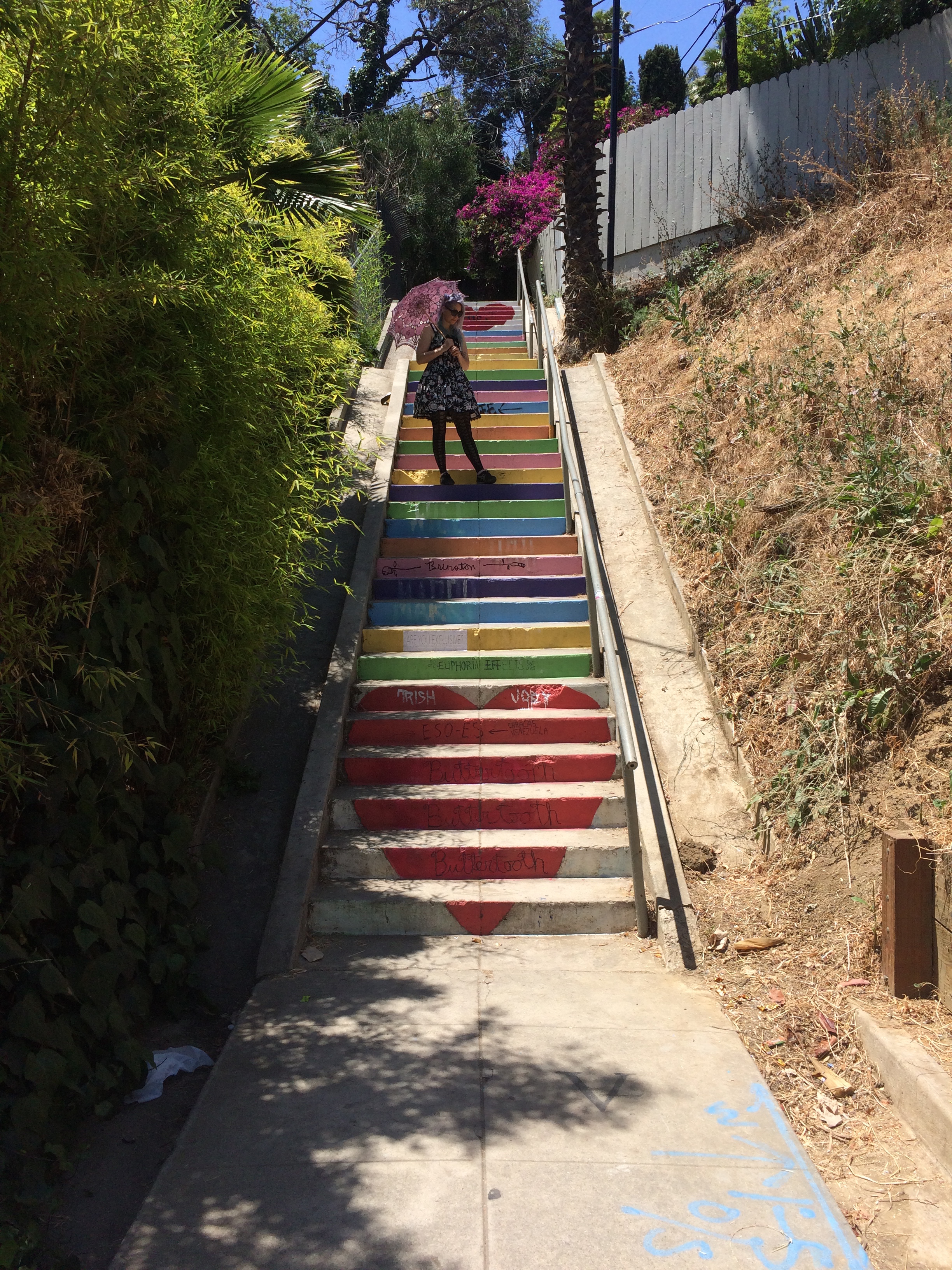 Rainbow stairs in Silver Lake