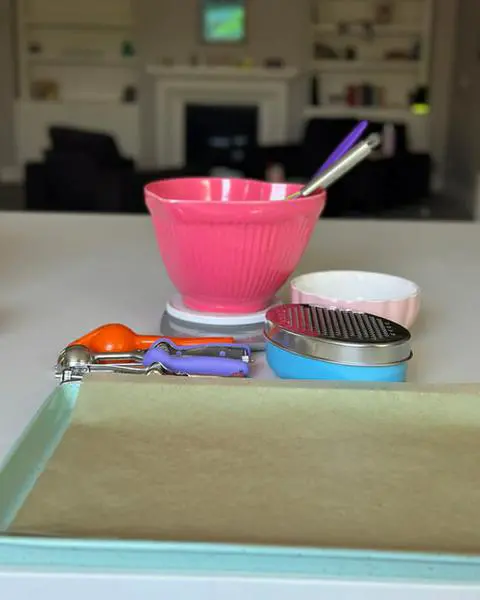 kitchen tools needed to make lemon blueberry cookies