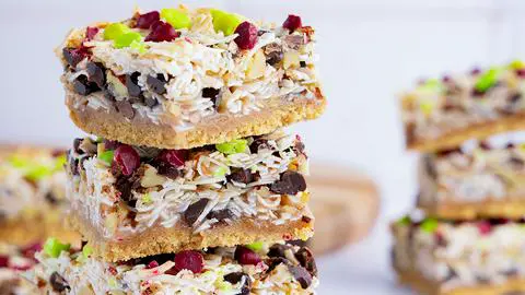 vegan coconut cookie bars.