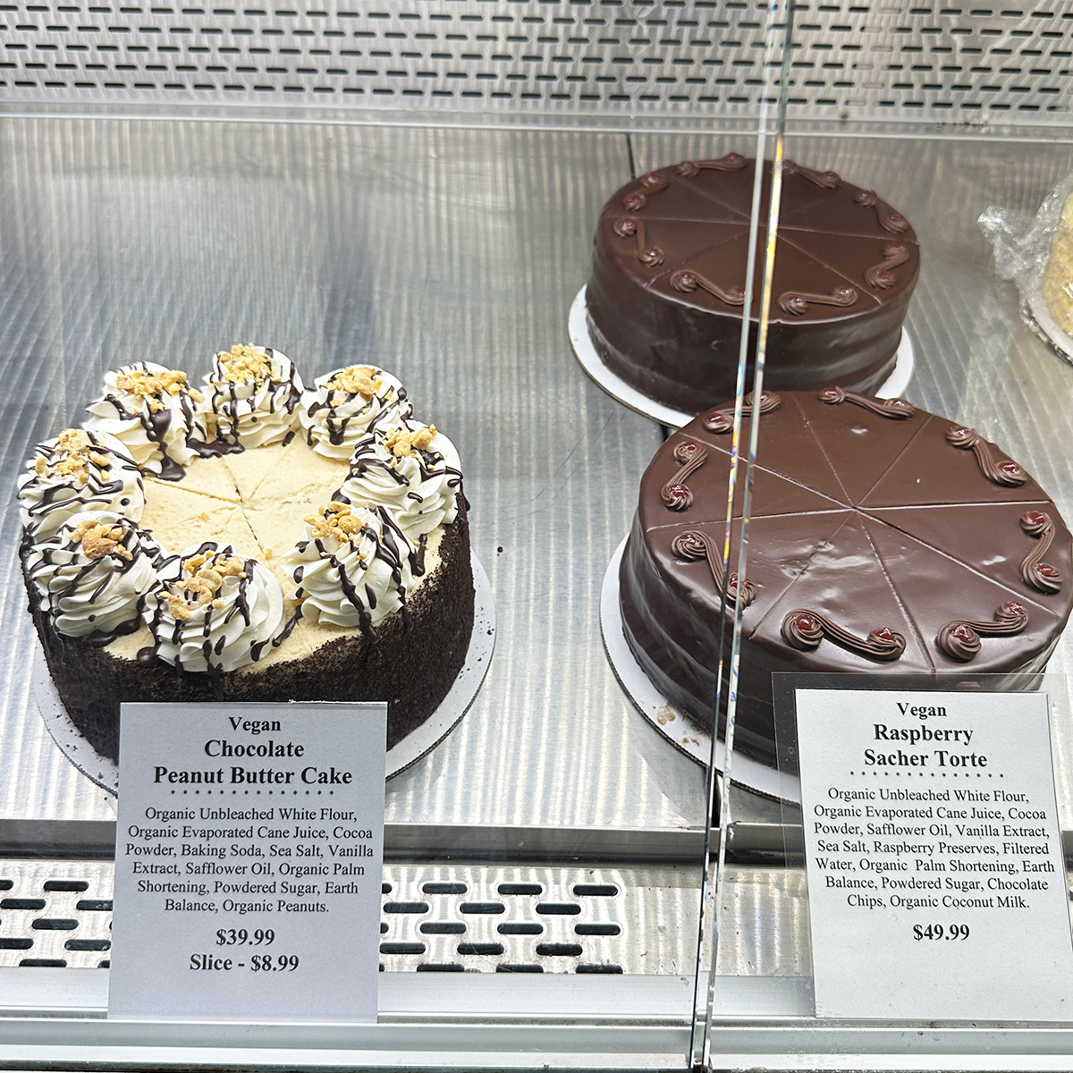 whole vegan cakes available at Hana in Paia, Maui.