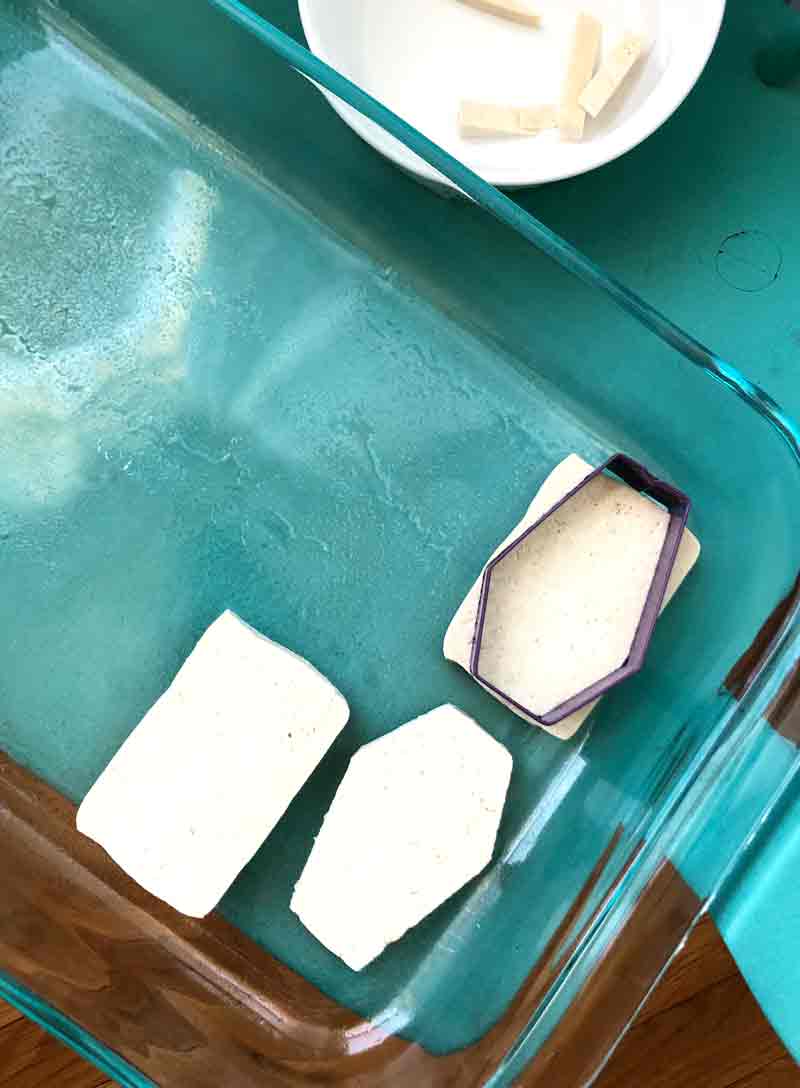 coffin shaped tofu