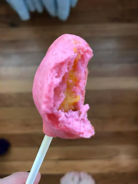 pie lollipop bitten