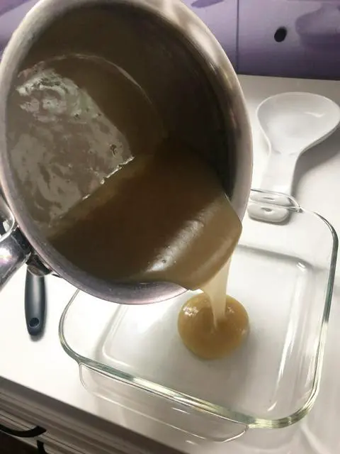 making the vegan cream filling