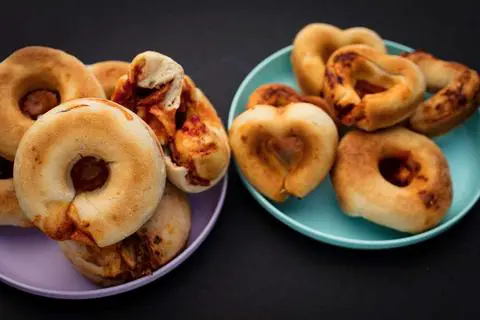 vegan pepperoni pizza donuts