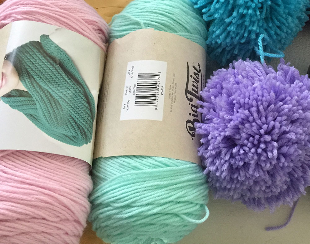 kawaii pom pom yarn