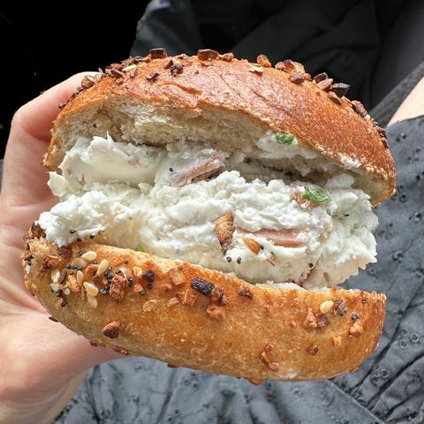 bagel from Ben & Esthers in Portland